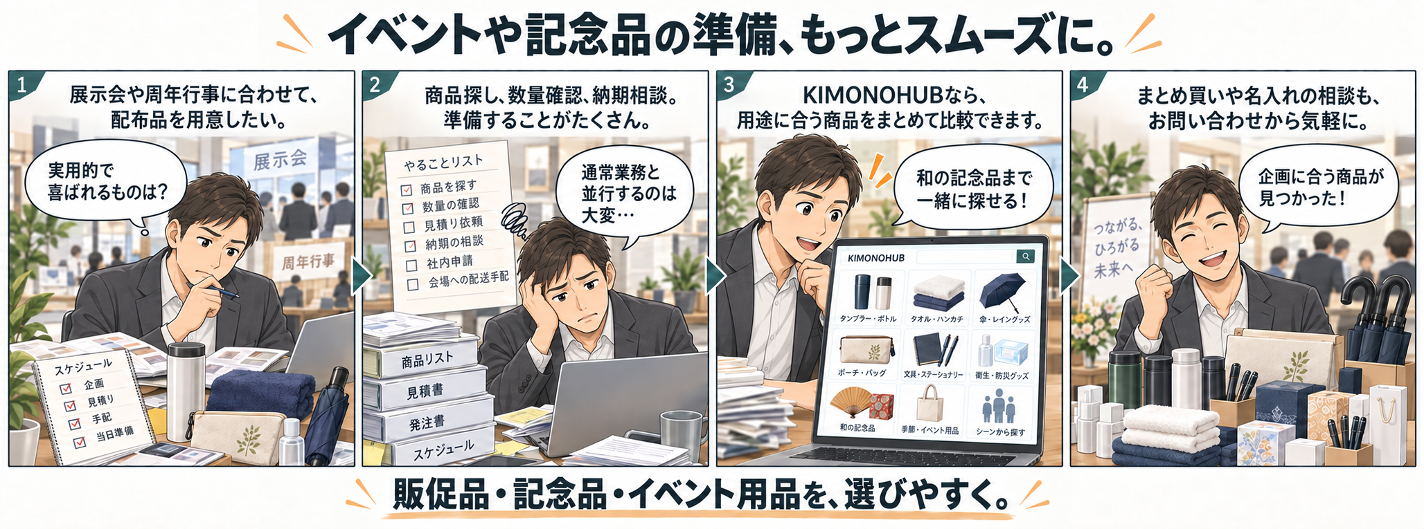 企業イベント・販促品・記念品の仕入れ活用例