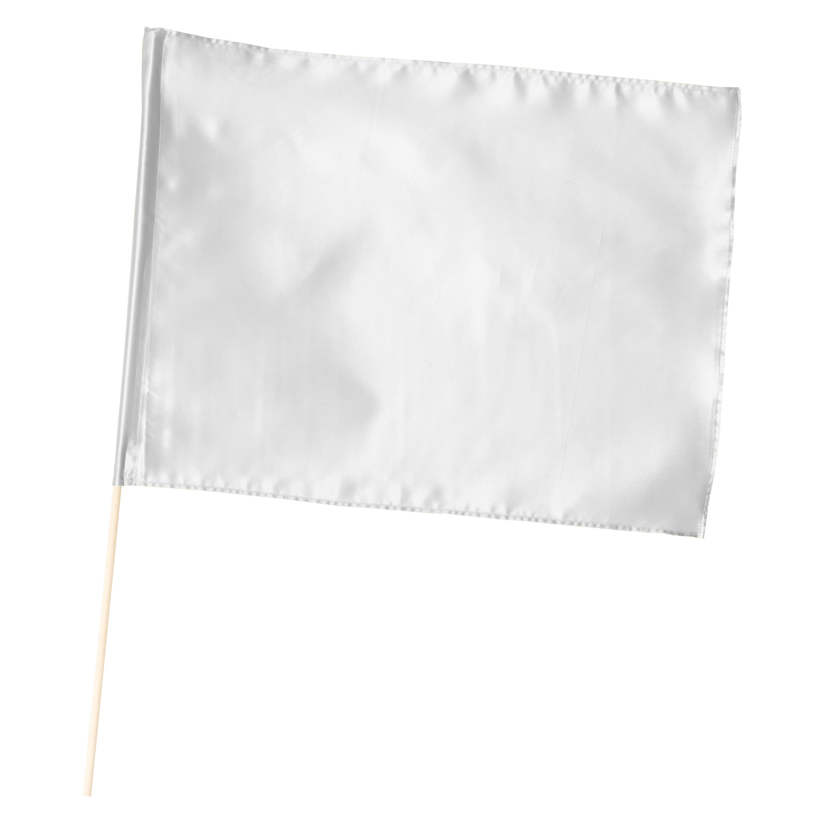 旗 / サテン特大旗 シルバー 旗:W80×H60cm 旗竿:100cm(φ12mm) 単品 14423
