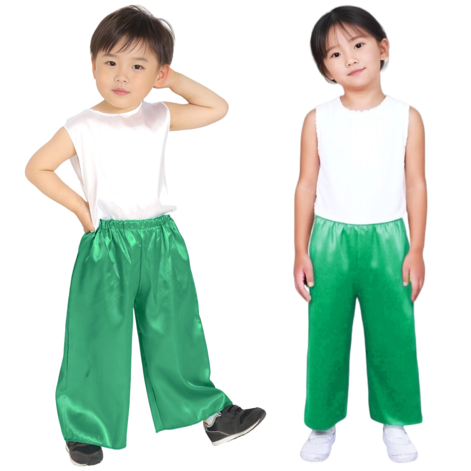 ズボン・パンツ / ソフトサテンズボン J 緑 単品 14539