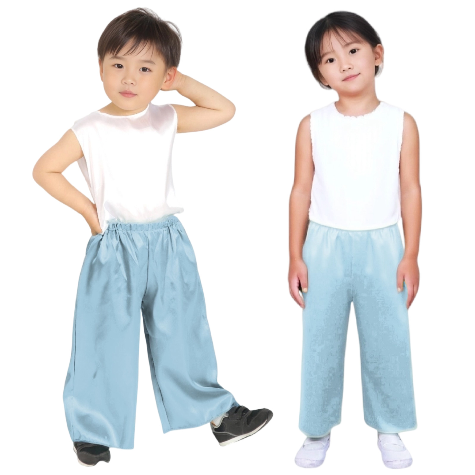 ズボン・パンツ / ソフトサテンズボン J 水色 単品 15010