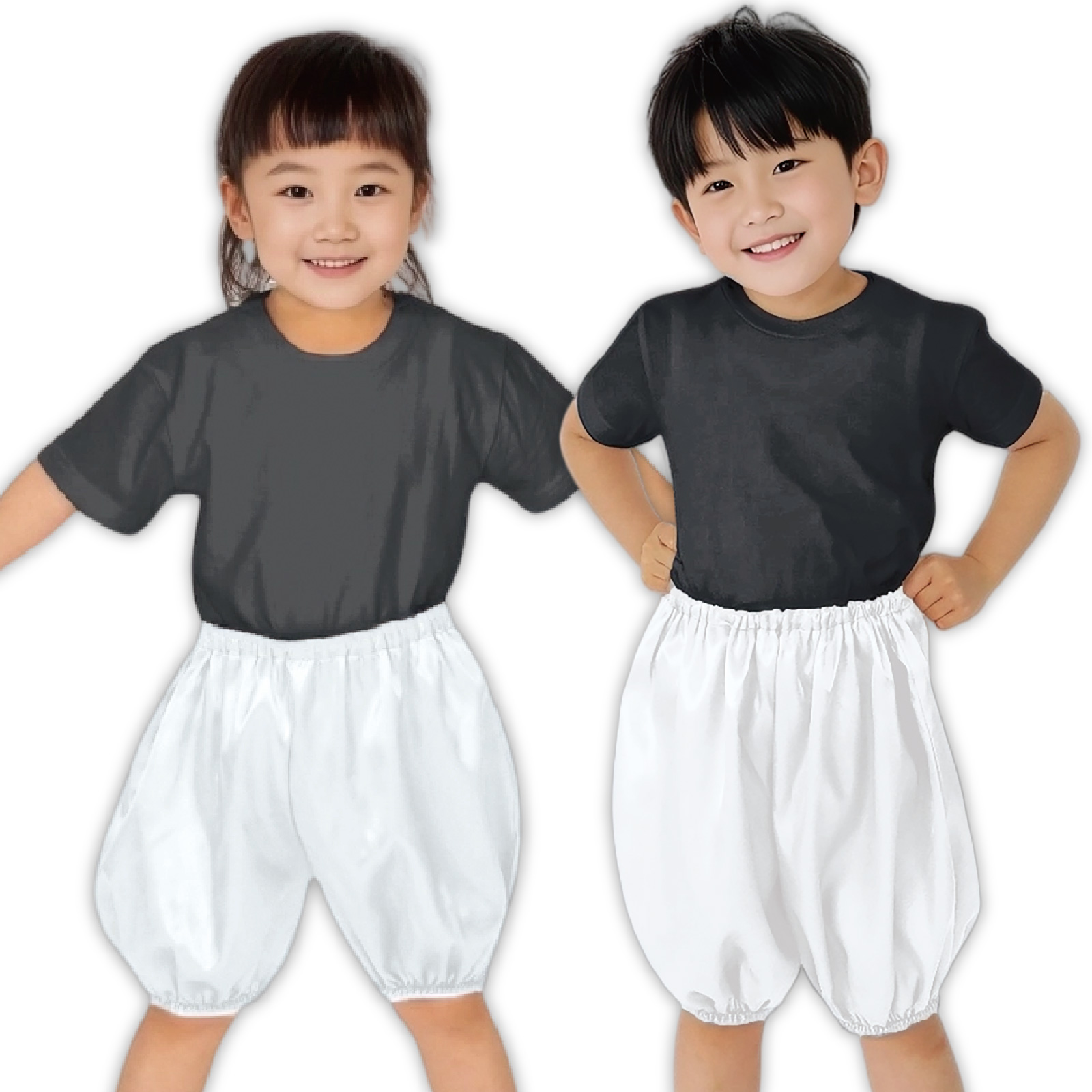 ズボン・パンツ / ソフトサテン かぼちゃパンツ 白 C 2個組 19950