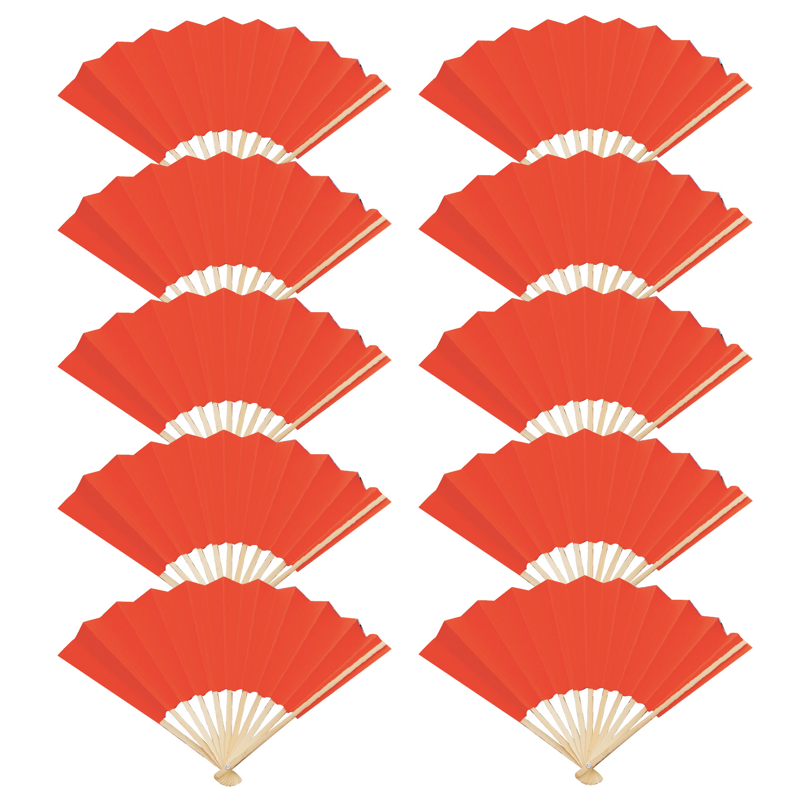 イベント用品 / カラーせんす 赤 10個セット 17578