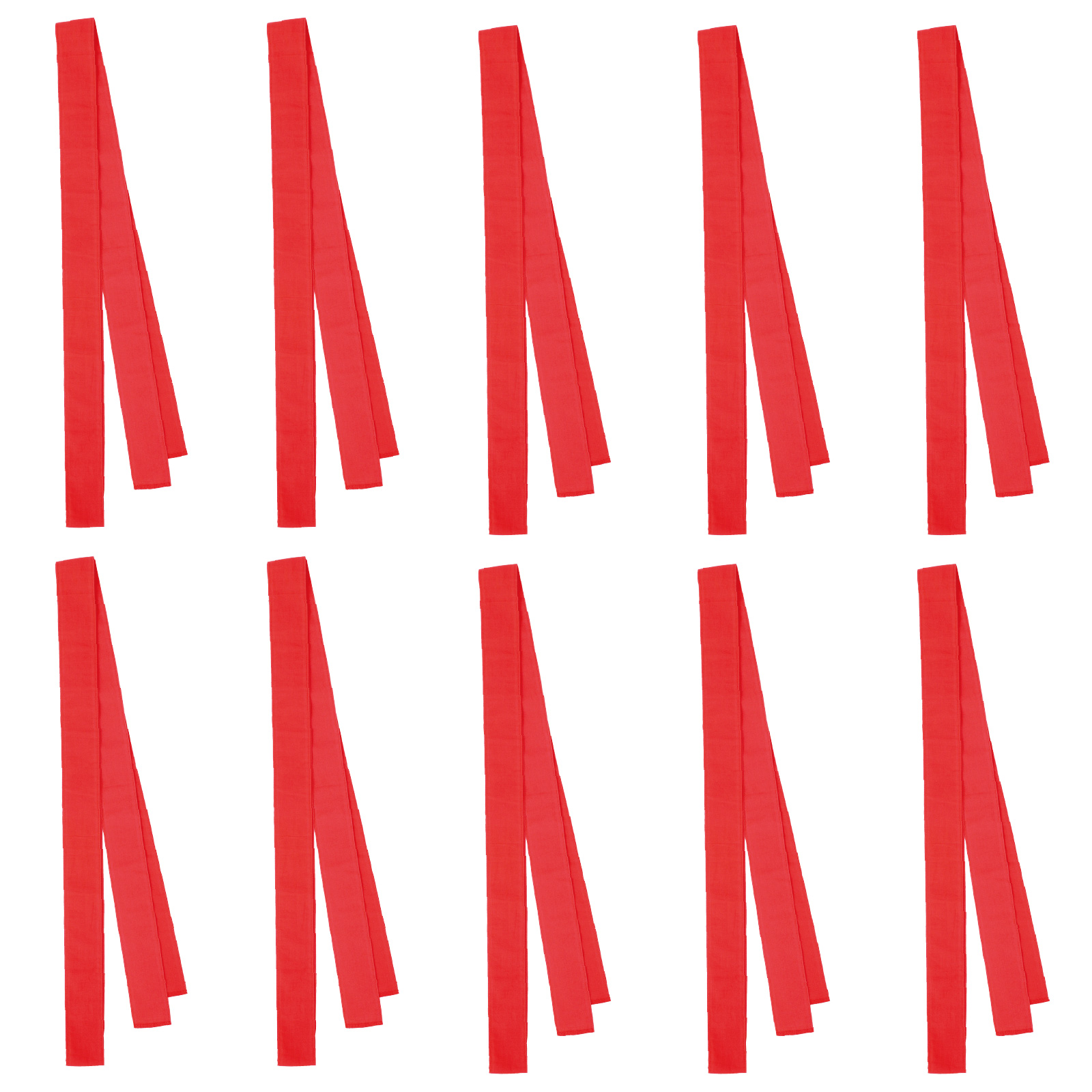 たすき / ロングカラーたすき 10本セット 赤 17644