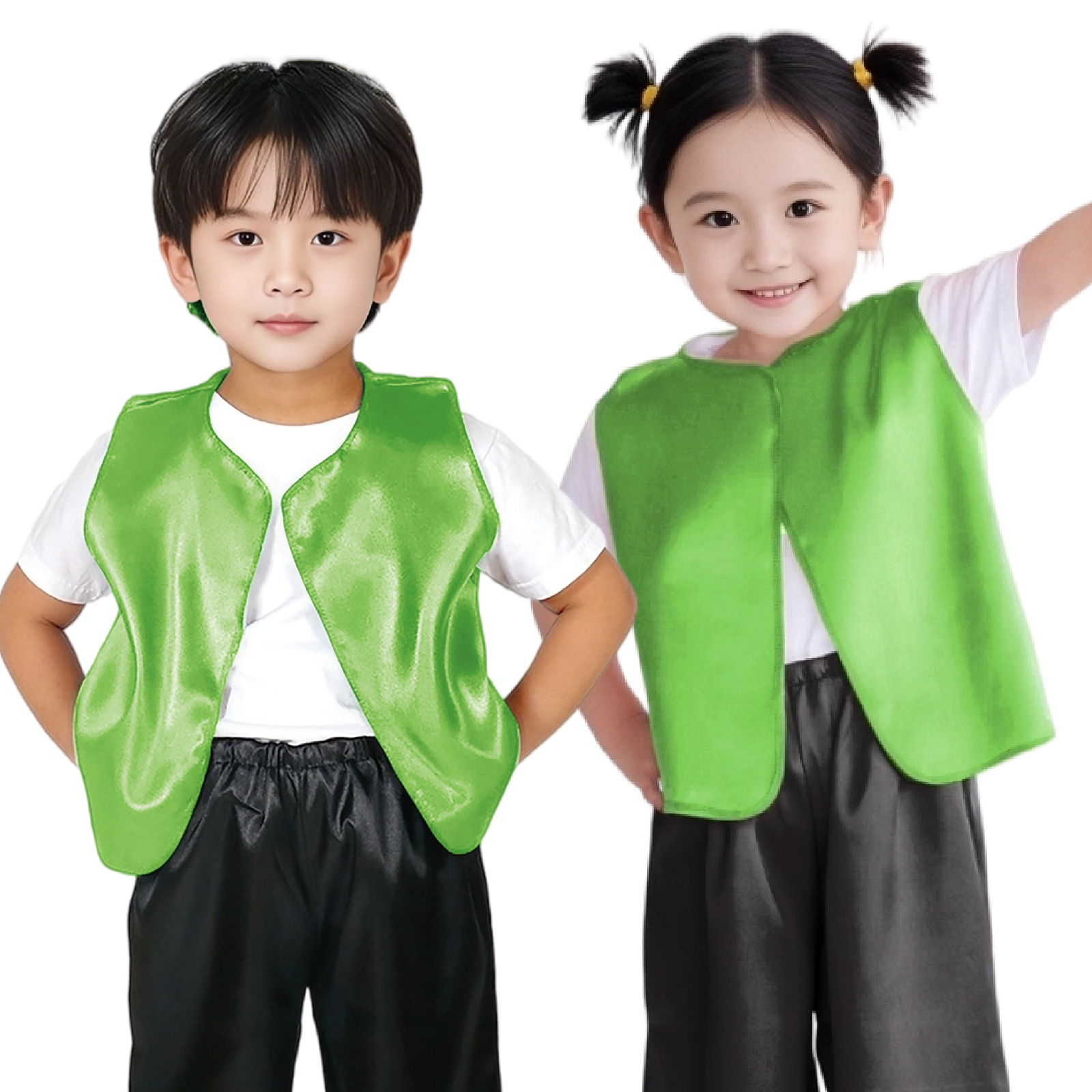 ベスト / ソフトサテンベスト J 黄緑 単品 18288