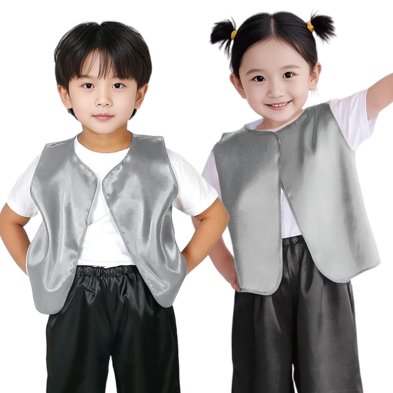 ベスト / ソフトサテン ベスト J 銀 単品 18653