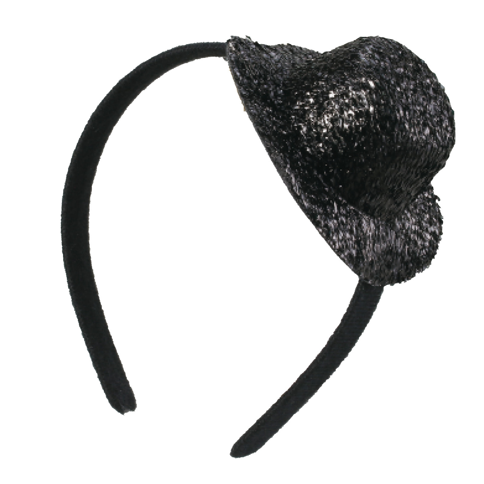 カチューシャ / キラキラ帽子付カチューシャ 黒 単品 18990