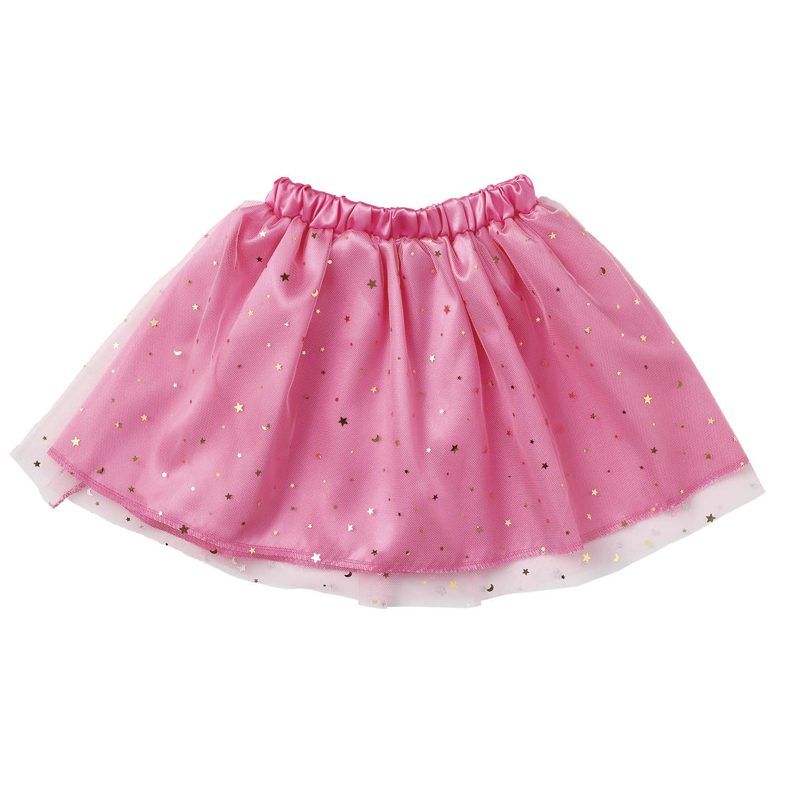 スカート / ソフトサテン チュールスカート 桃 単品 19051