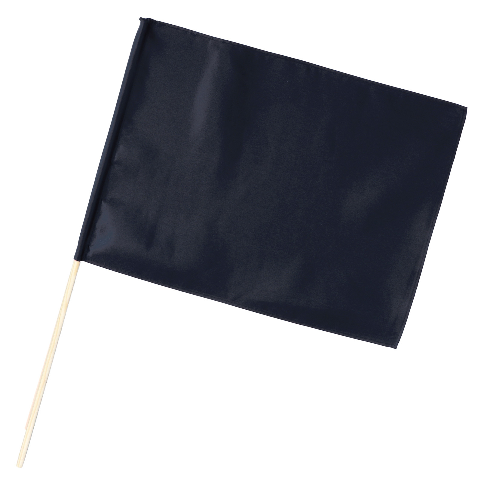 旗 / サテン特大旗 メタリックブラック 旗:W80×H60cm 旗竿:100cm(φ12mm) 単品 19511