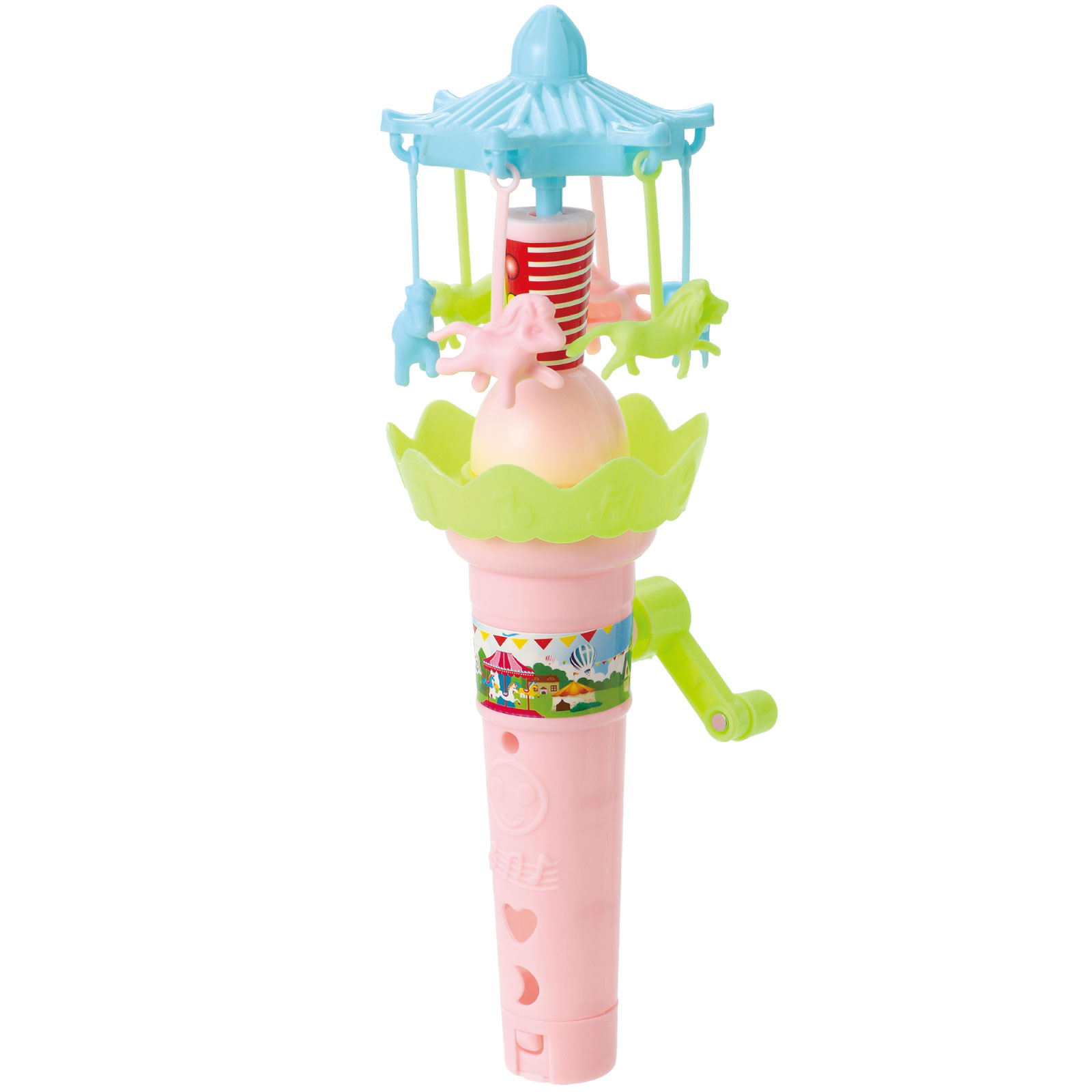 室内あそび / ぐるぐるメリーゴーランド 水色/ピンク/緑 単品 22285