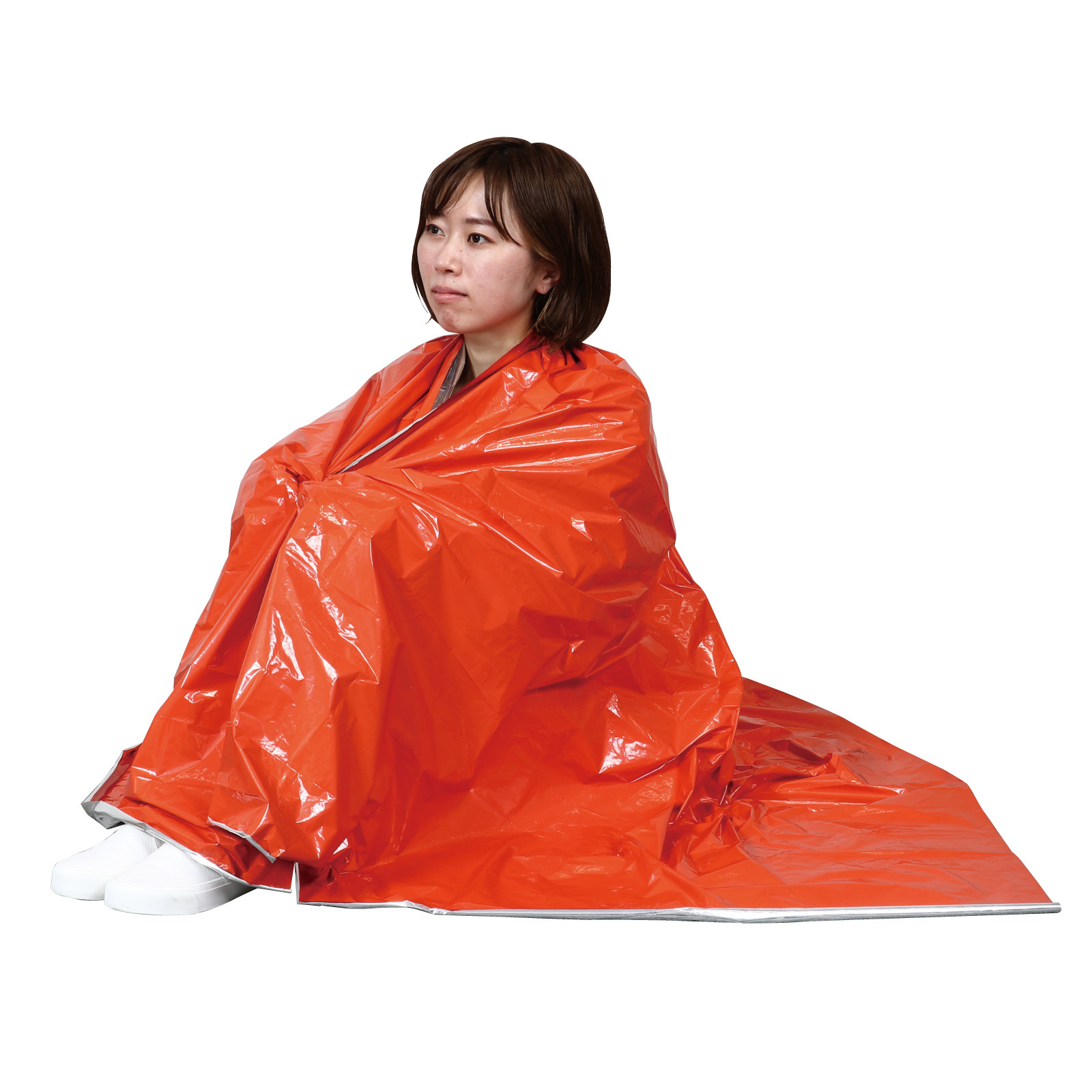 防犯・防災用品 / 静音防寒シート(オレンジ)(30個組) 35671