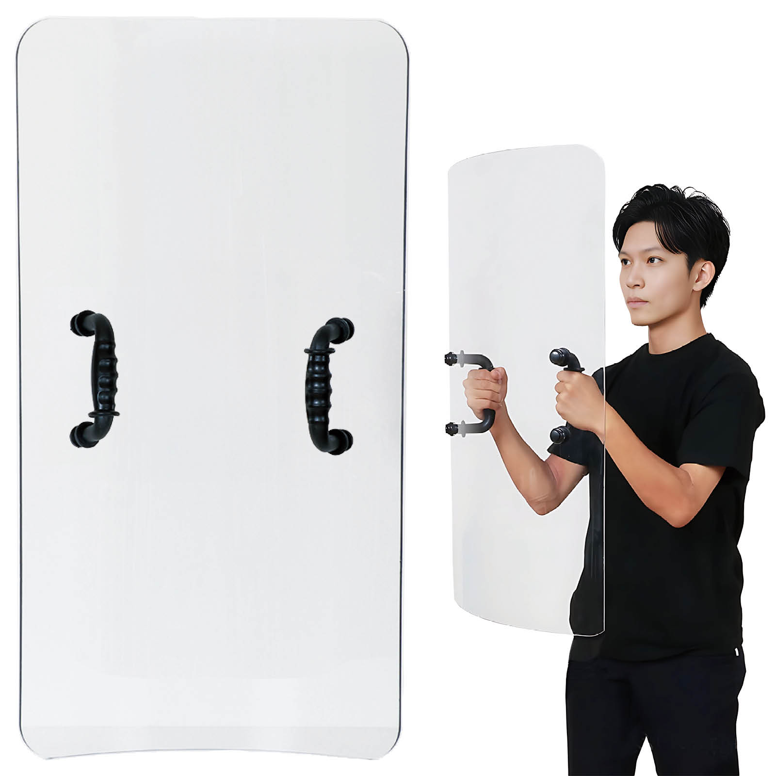 防犯・防災用品 / 防護盾 ハンドルタイプ クリア 単品 36653