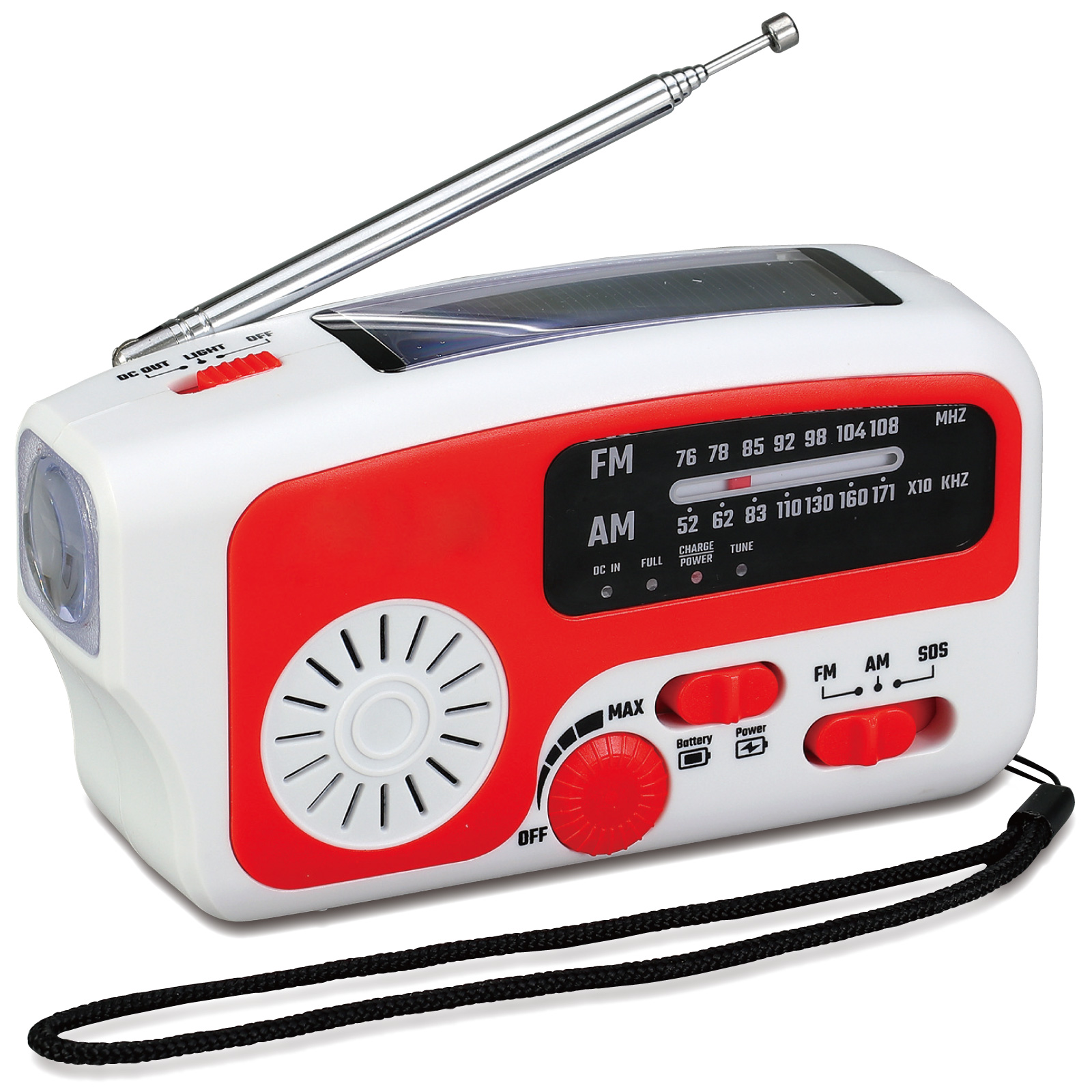 ライト / 手回しソーラーラジオライト 単品 52208