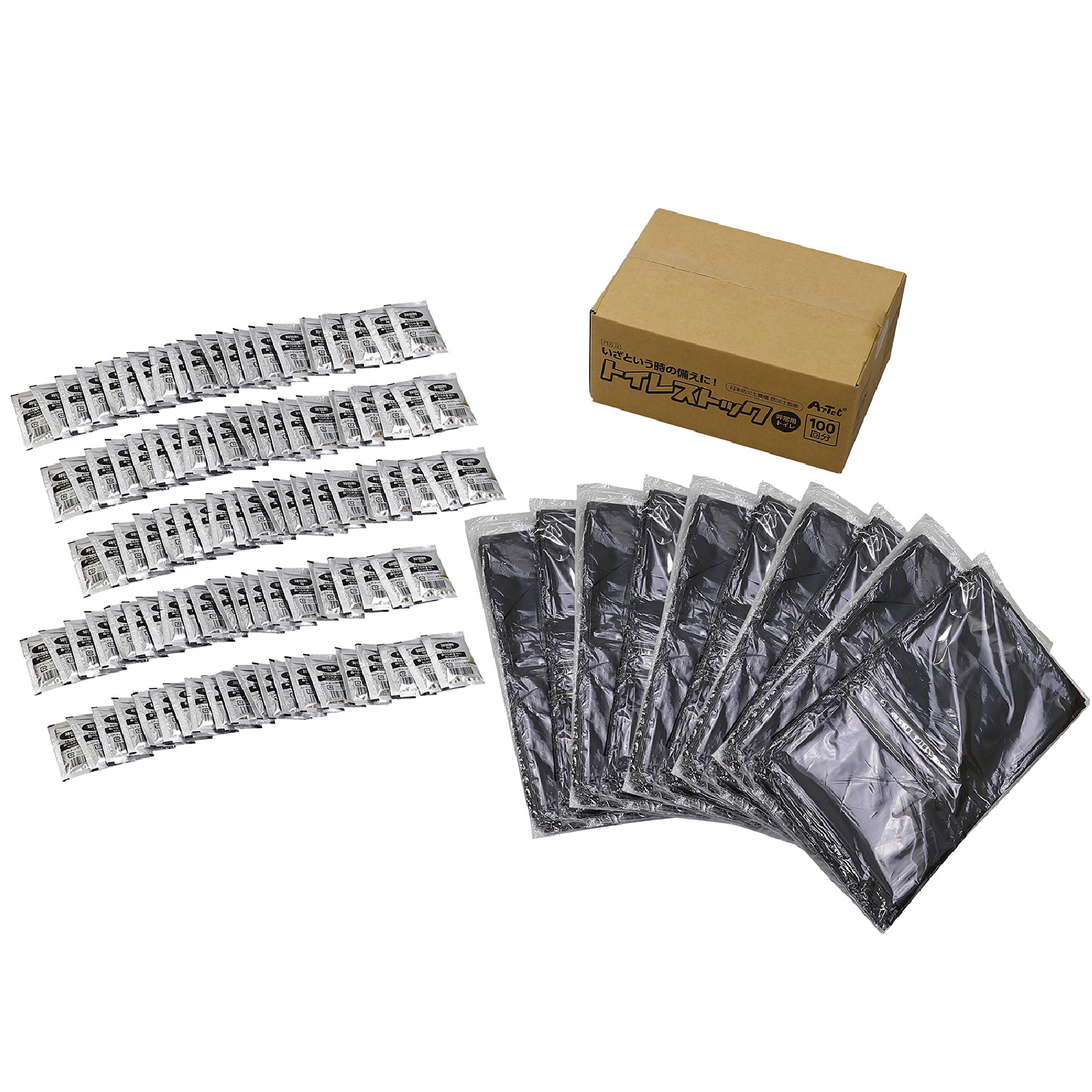 防犯・防災用品 / トイレストック100回分 セット 52226