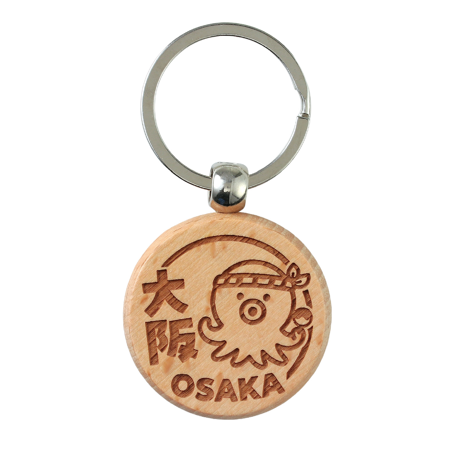日用品 / 木製キーホルダー 丸型 大阪 単品 52667