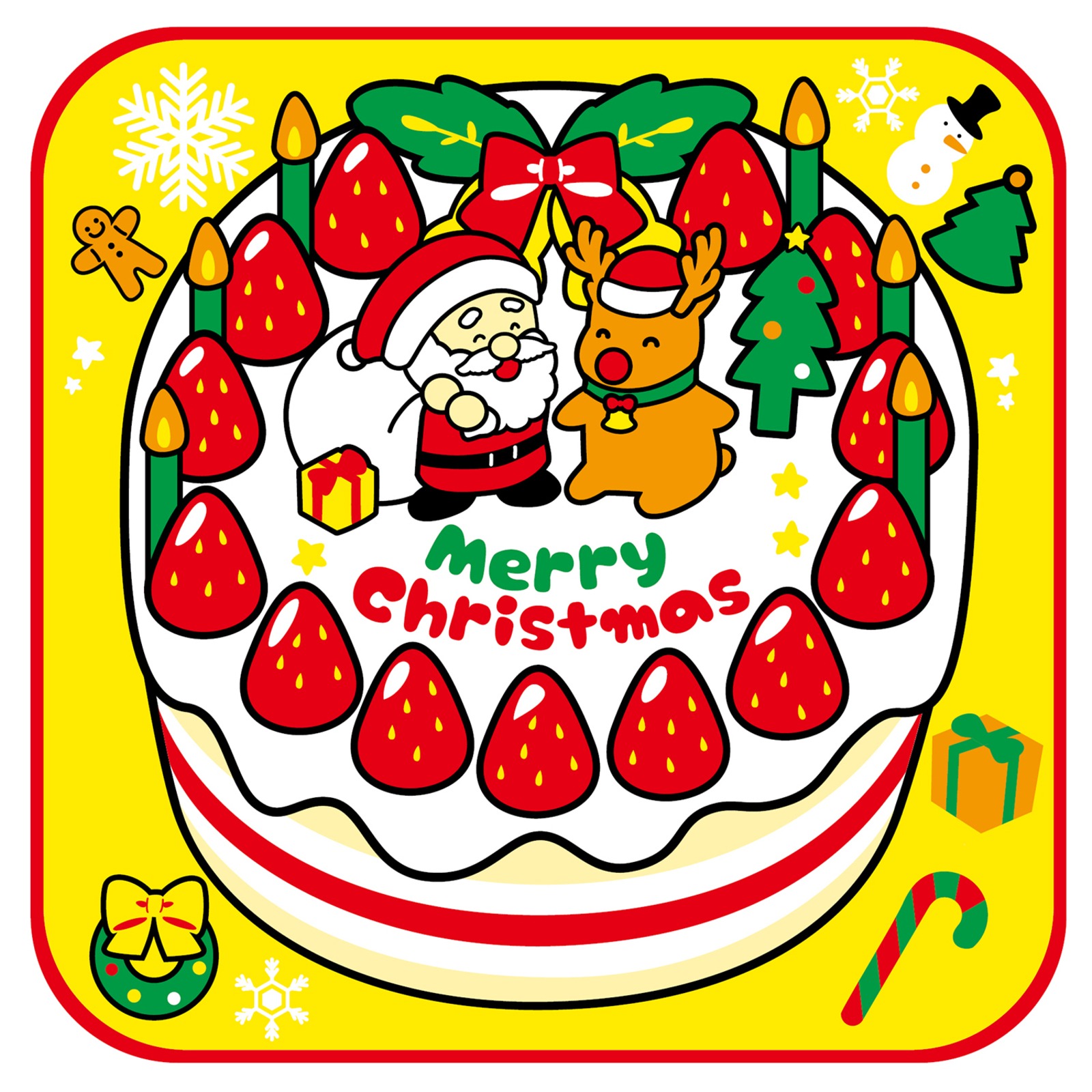 タオル・ハンカチ / クリスマスタオルハンカチ クリスマスケーキ 単品 6904