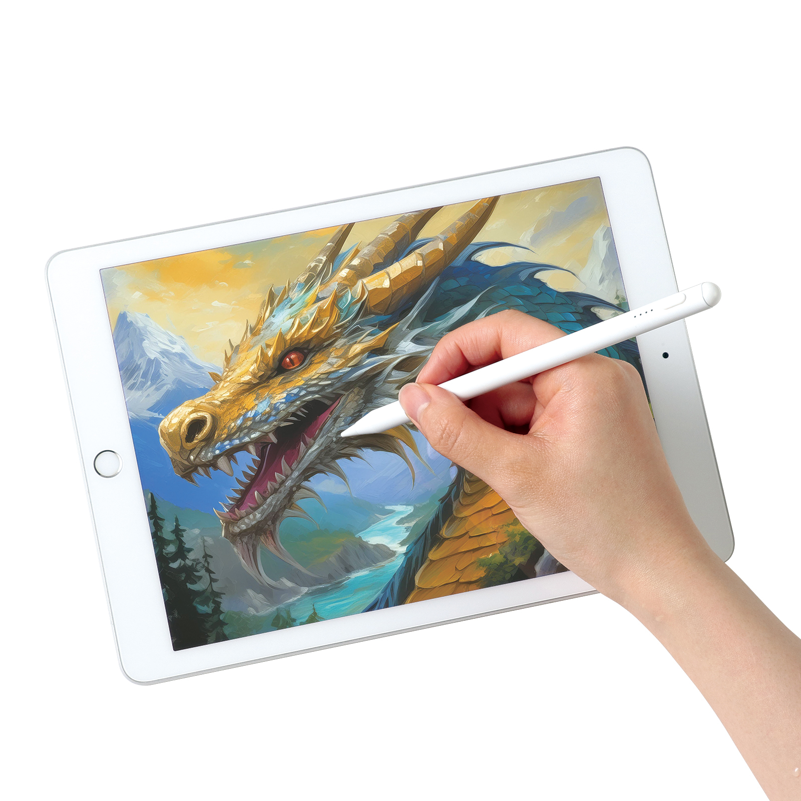 タッチペン / スタイラスペン Type-AtoC 急速充電(for iPad)02 ホワイト 単品 73965