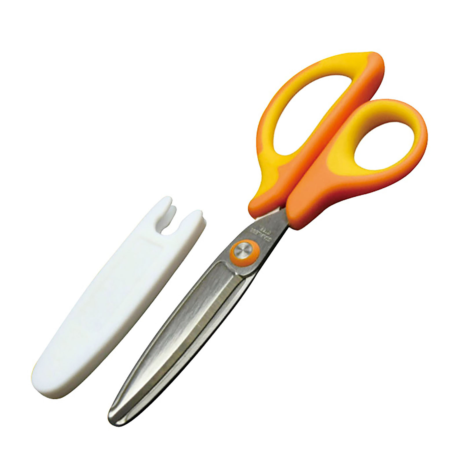 文具 / はさみ カバー付き 3F刃 左利き用 オレンジ 単品 74570