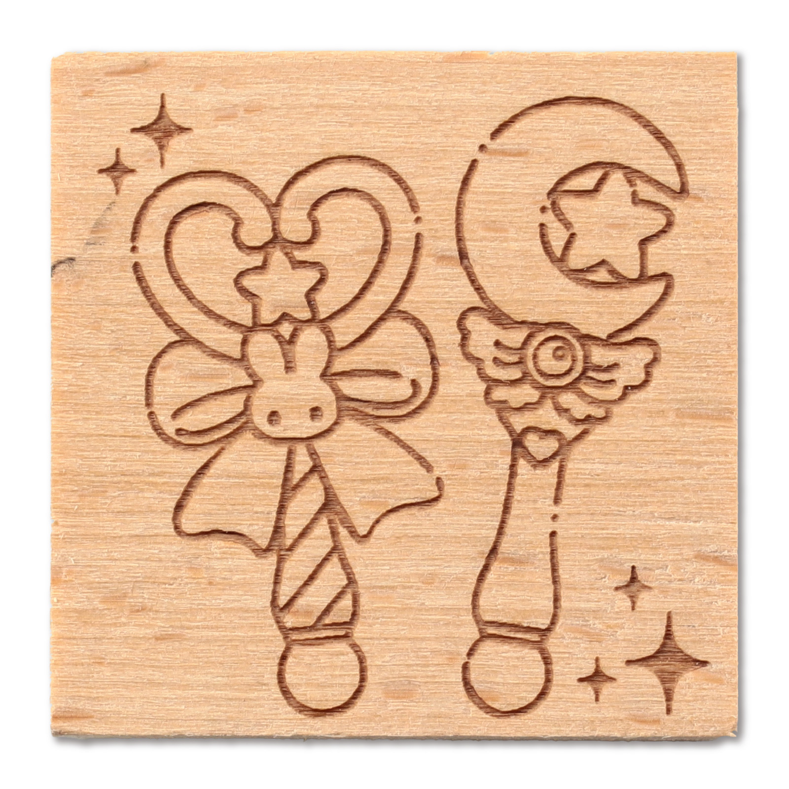 文具 / 木柄スタンプ30 魔法少女 マジカルステッキ 単品 74772