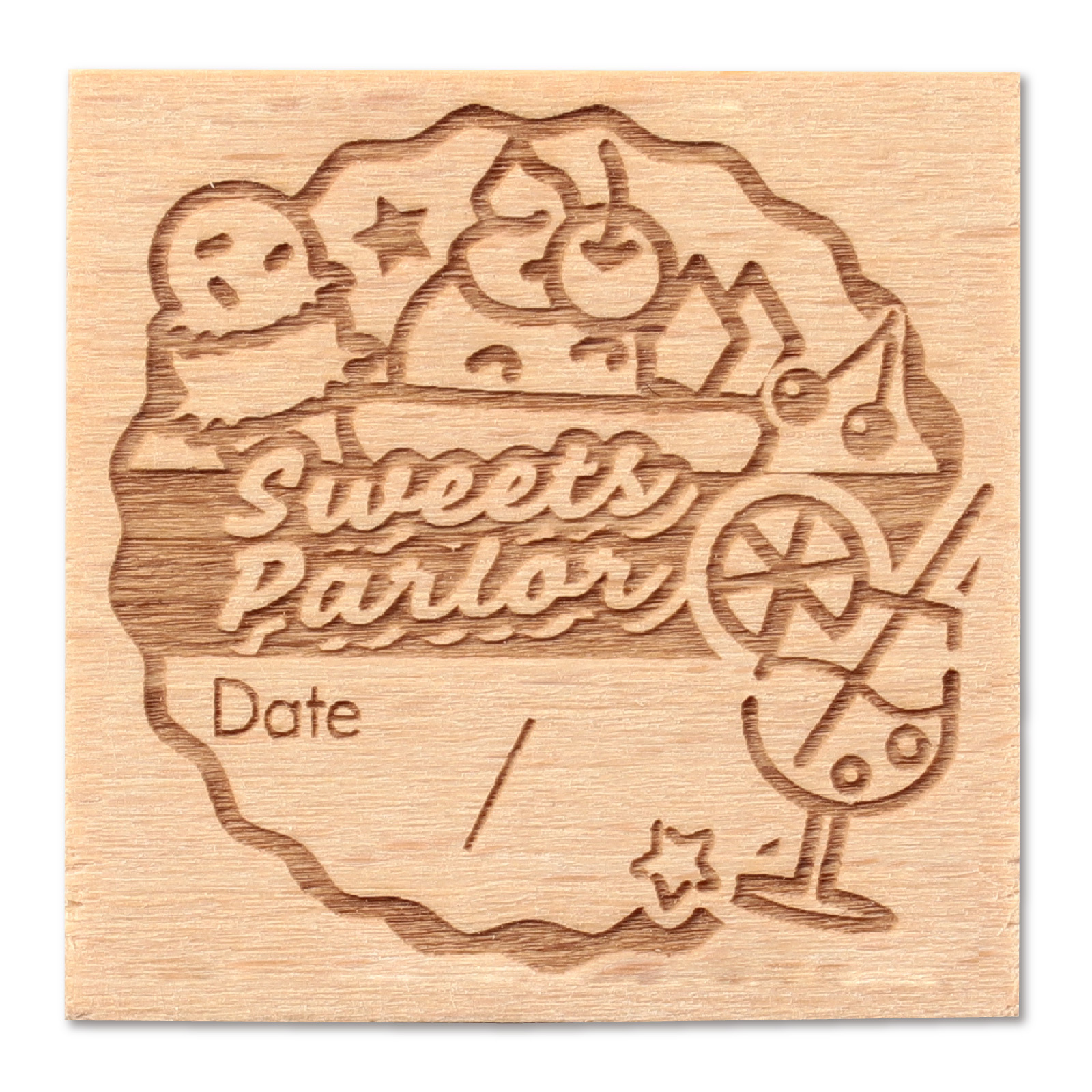 文具 / 木柄スタンプ30 レトロポップ スイーツパーラー デイリーログ 単品 74776