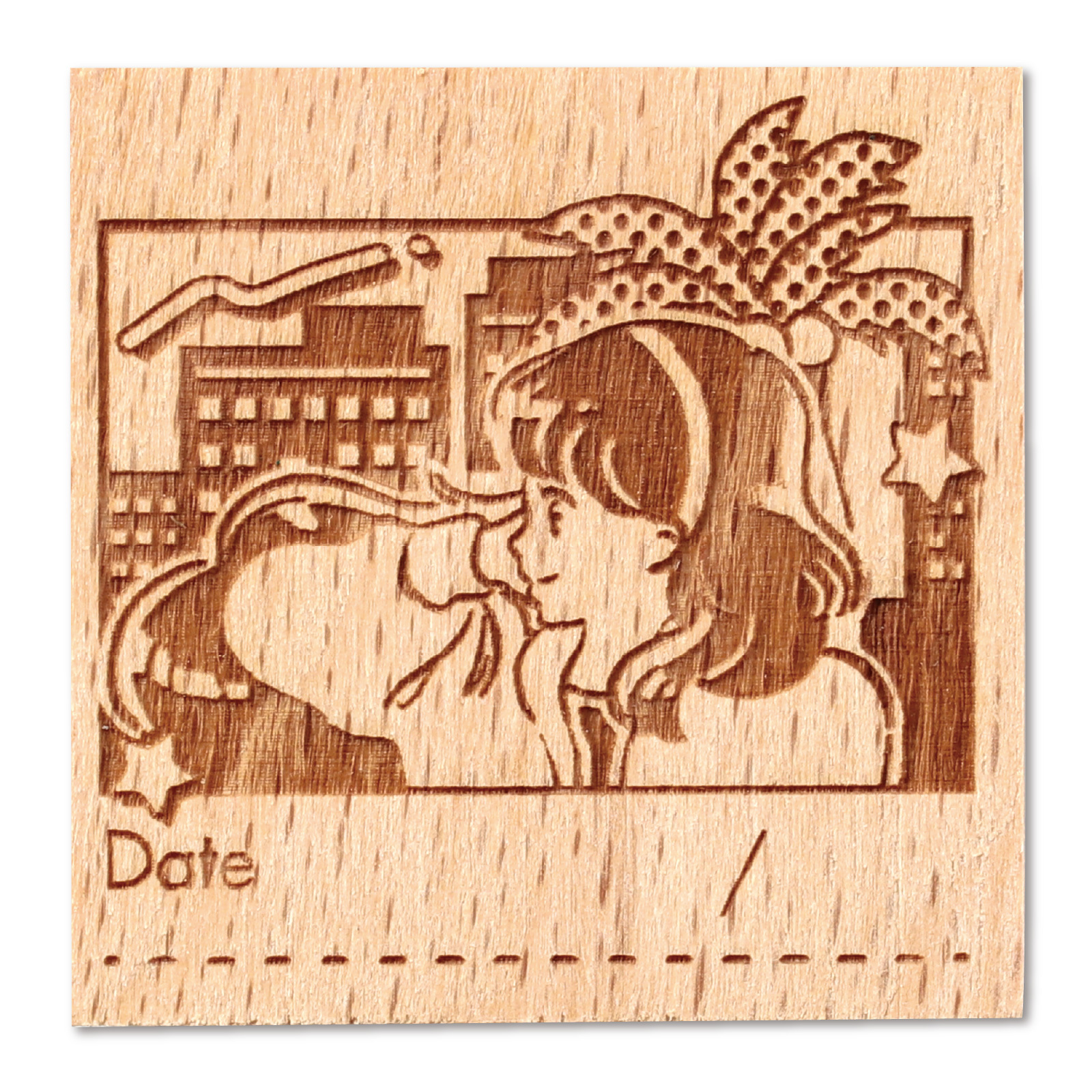 文具 / 木柄スタンプ30 レトロポップ シティガール デイリーログ 単品 74777