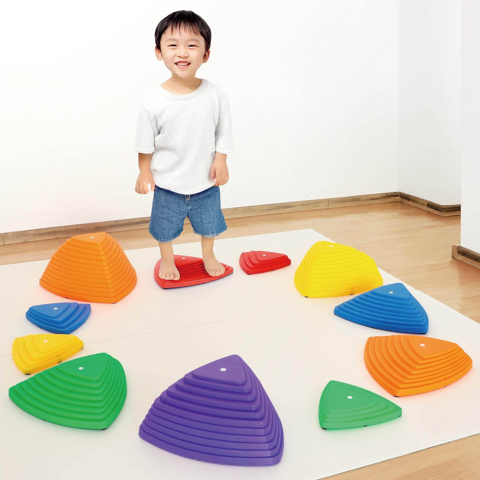 遊具・備品 / 三角バランスストーン 11個 セット 75853