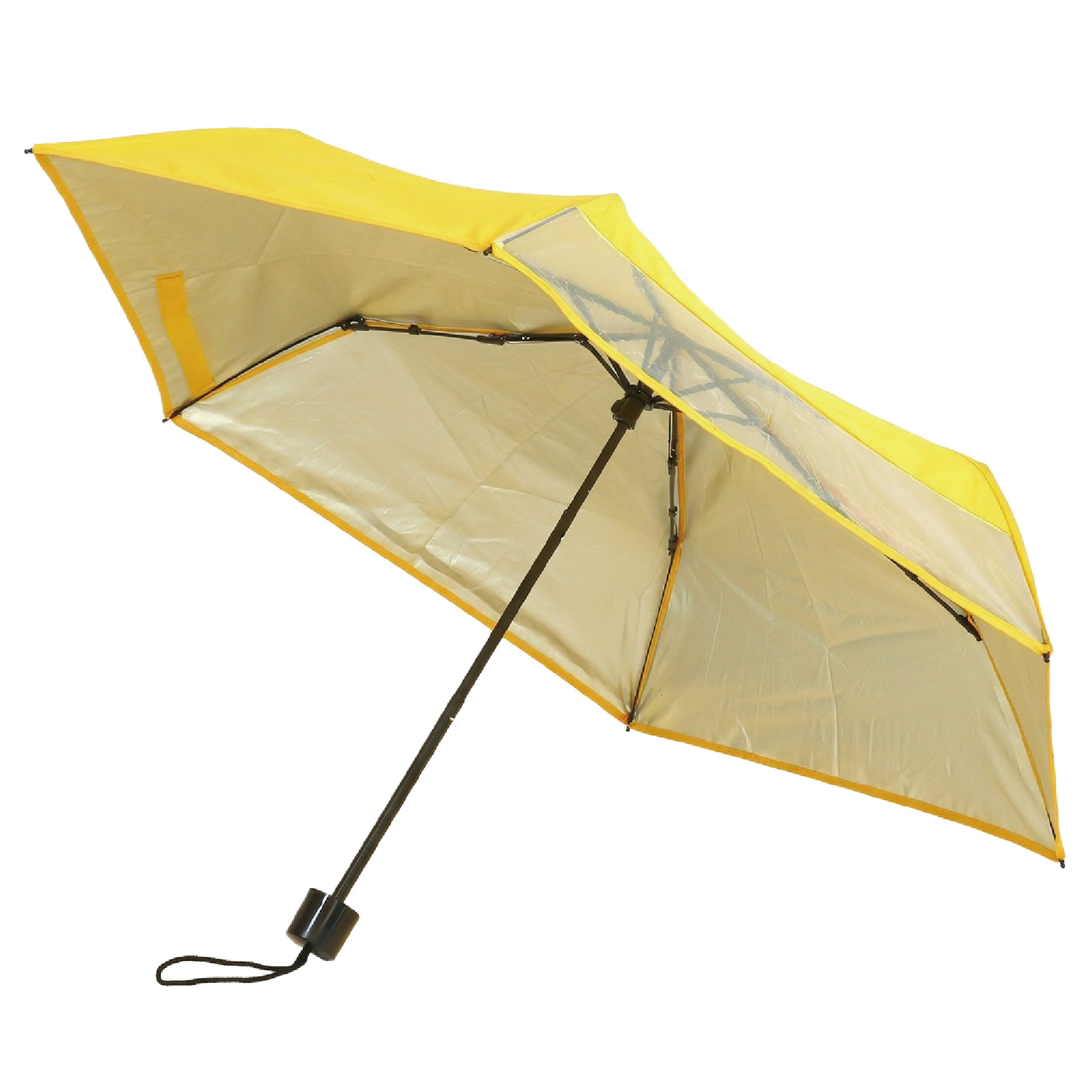 熱中症対策 / 晴雨兼用折り畳み傘 黄色 単品 75863