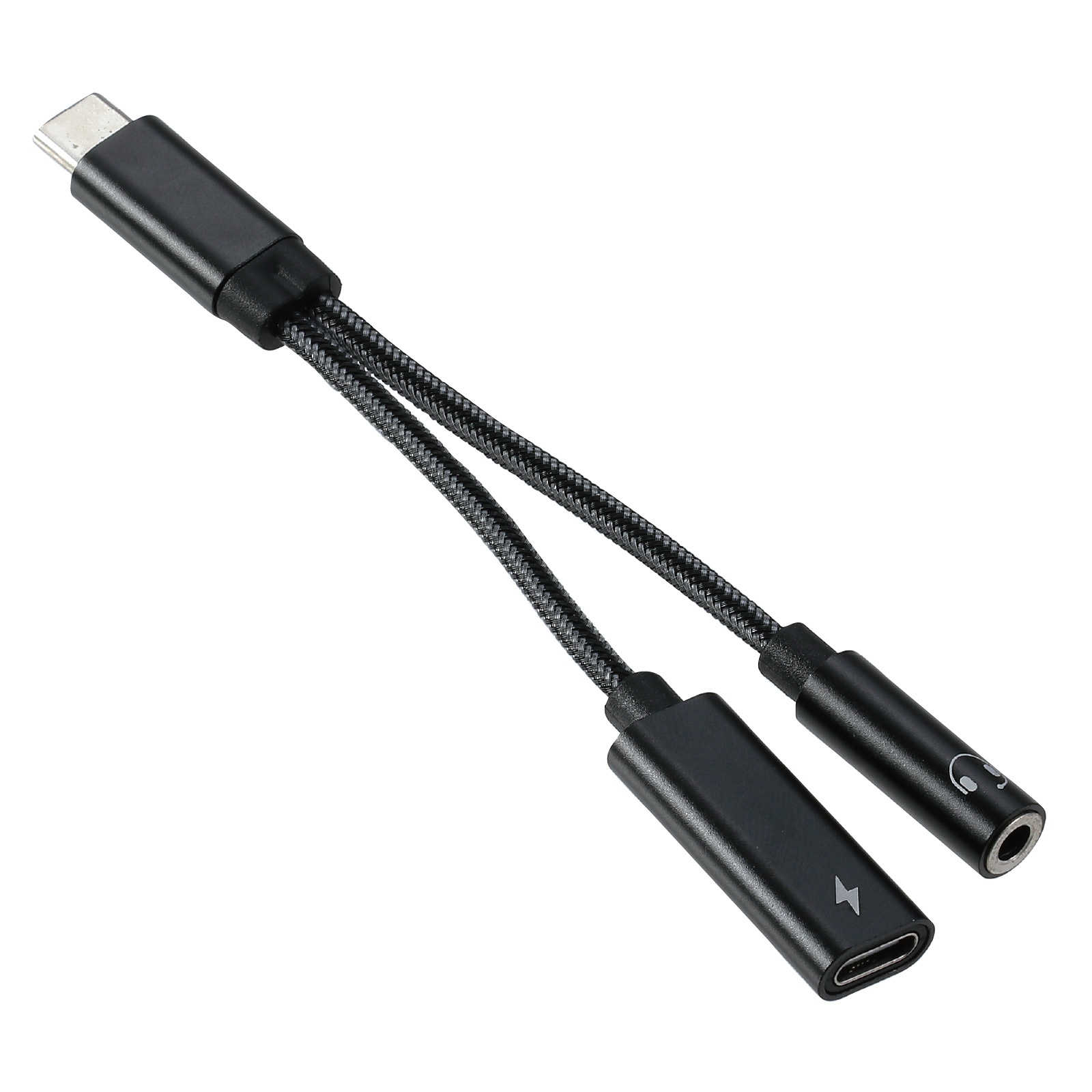 PC周辺用品 / TypeC to 3.5mm&TypeC 変換アダプタ(PD対応) 黒 単品 91988