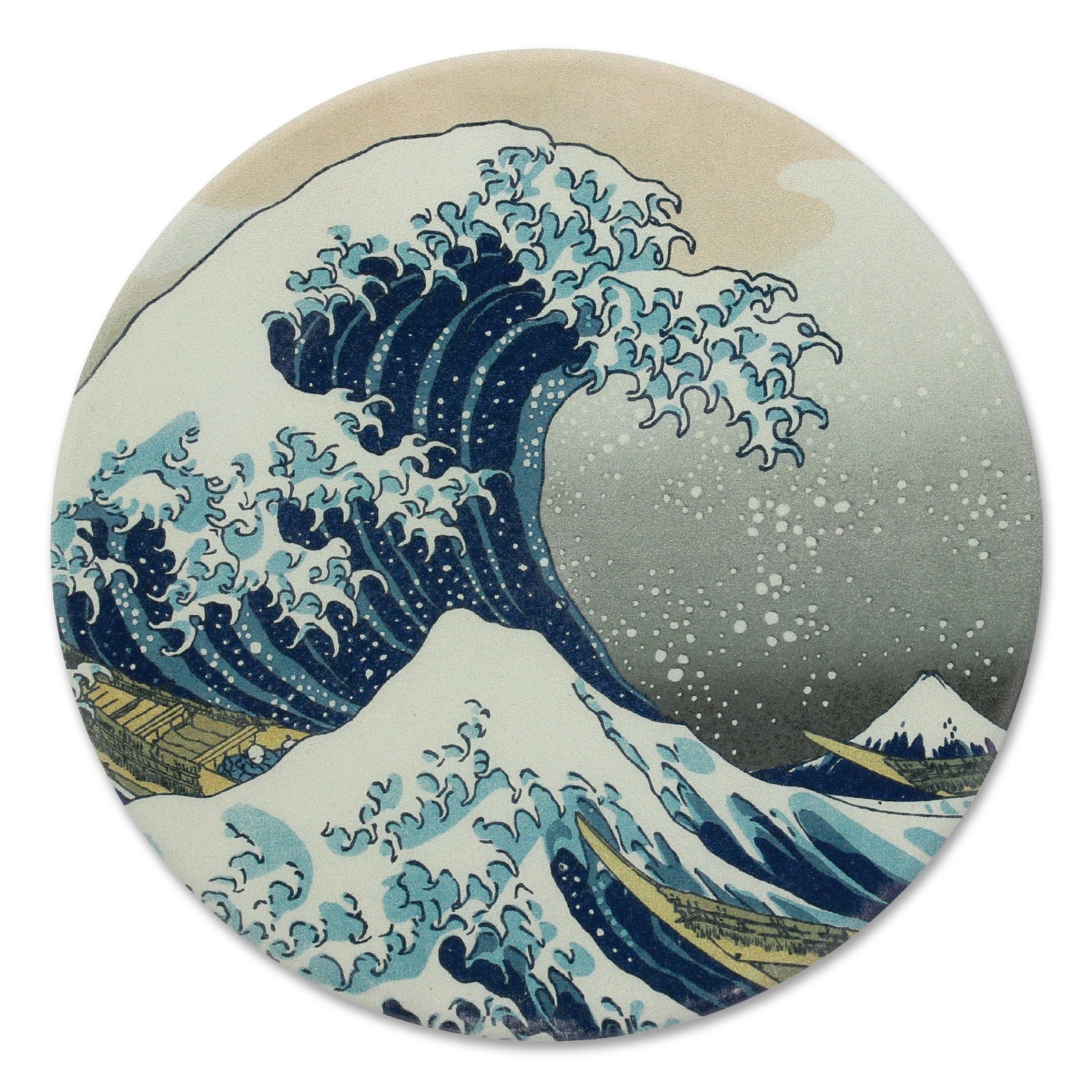 日用品 / 白雲石コースター名画 神奈川沖浪裏 単品 93015