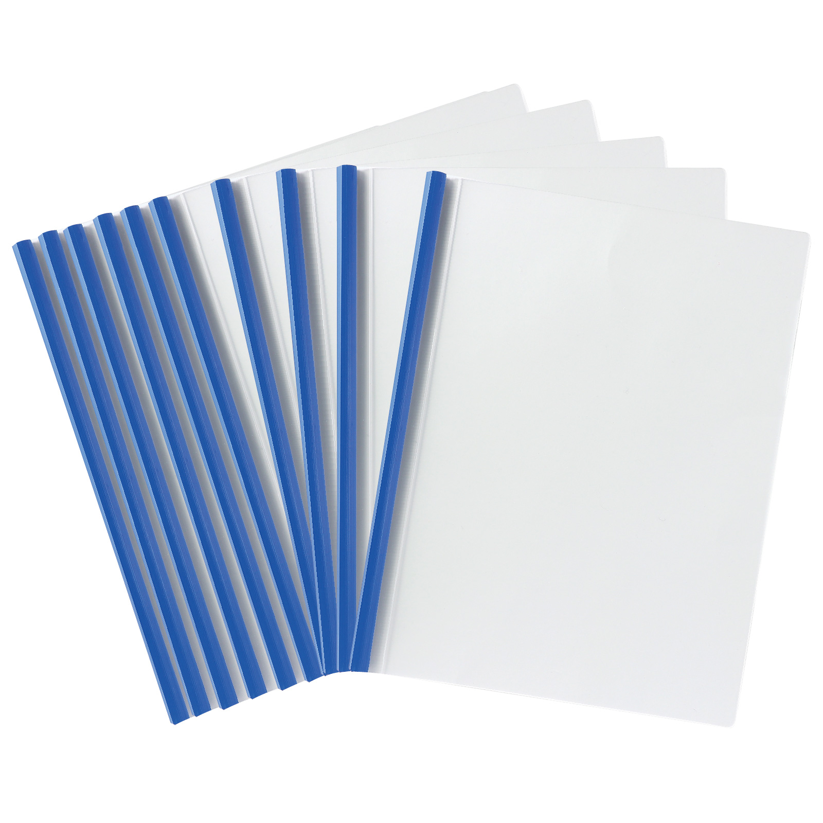 ファイル / レール式クリアファイル 10冊組 ブルー 93169