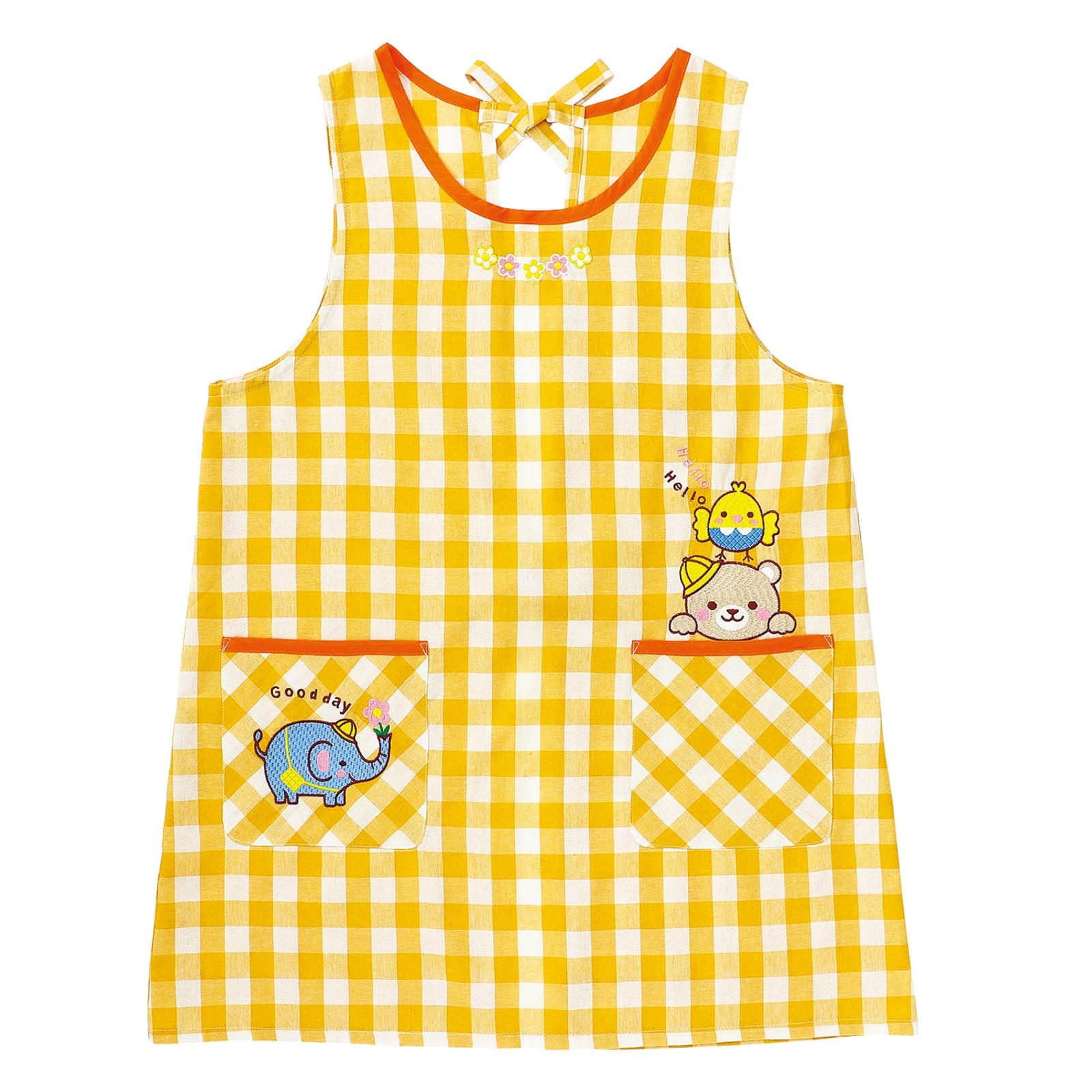 日用品 / アニマルギンガムチェックエプロン イエロー 単品 9536