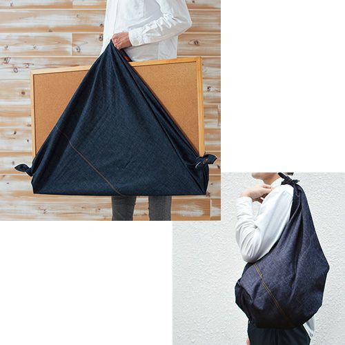 風呂敷 / 115cm デニム 箱入 綿100% バッグ 柔らかい ワンウオッシュ 日本製