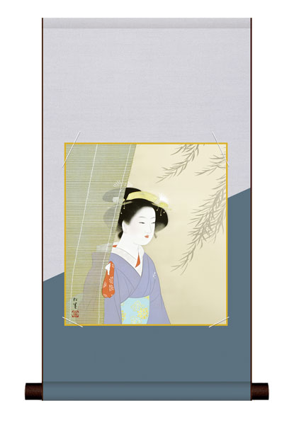色紙掛け / 上村 松園 涼風 紙色セット 平安純綿デザイン色紙掛