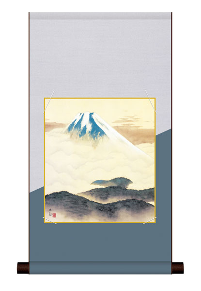 色紙掛け / 横山大観 霊峰不二 紙色セット 平安純綿デザイン色紙掛
