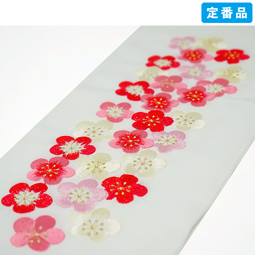 刺繍梅詰め