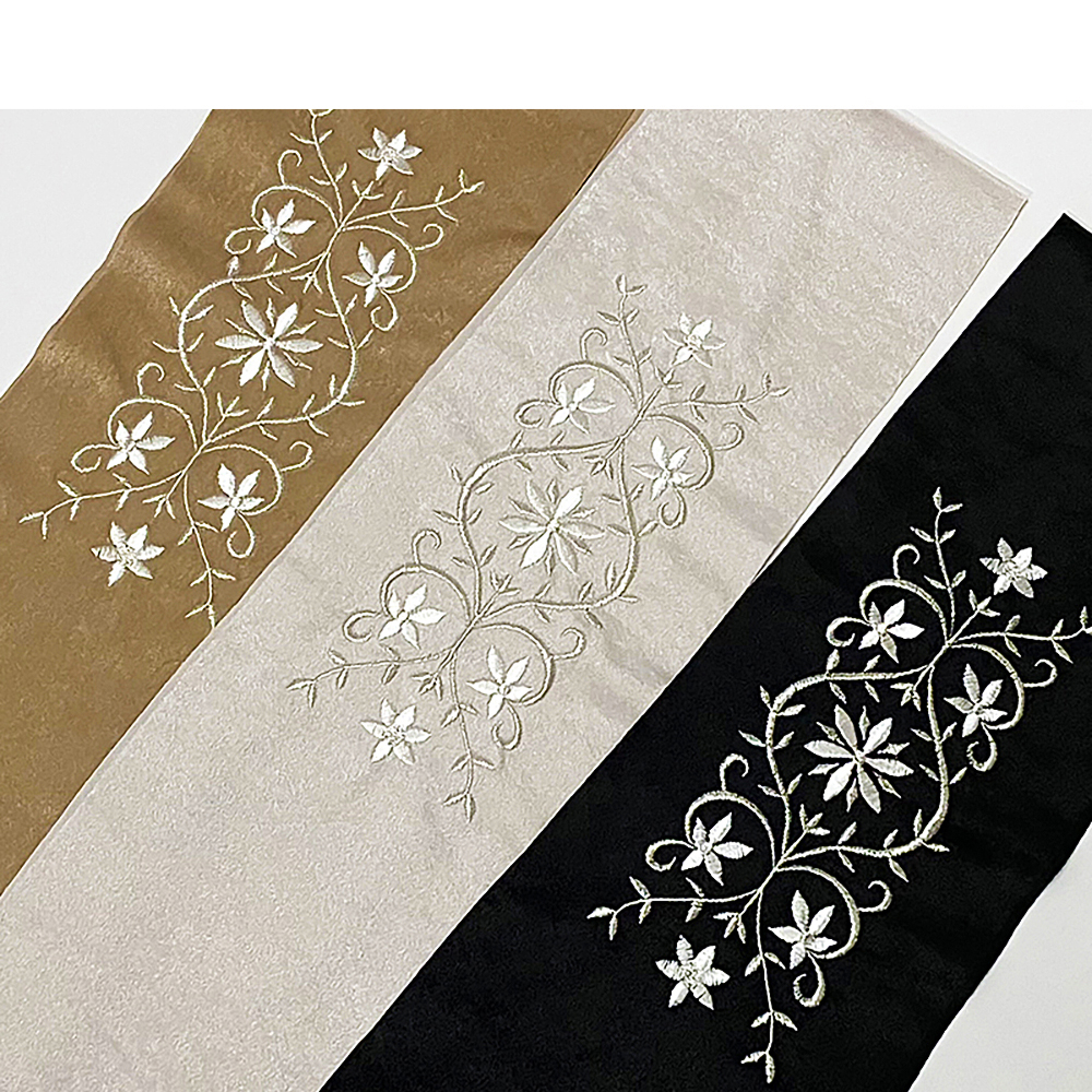 半衿 / ベロア刺繍 花唐草