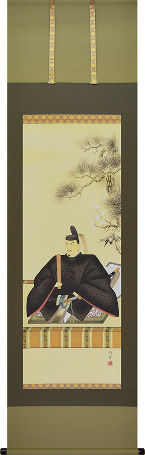 掛け軸 / 天神様 佐々将吉 尺五立 54.5×190cm 桐箱収納 年始掛け 床の間