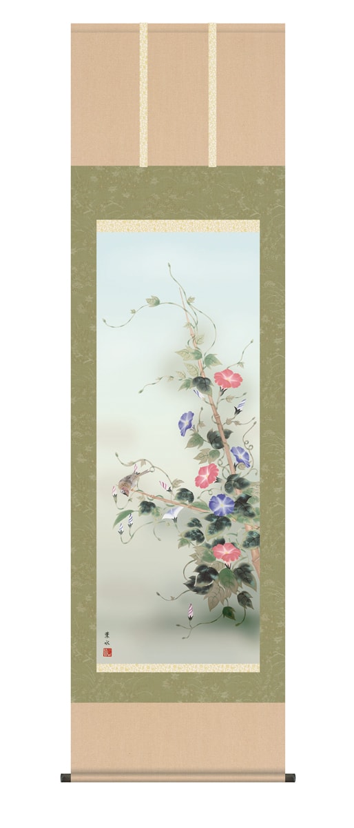 掛け軸 / 夏 朝顔 緒方 葉水