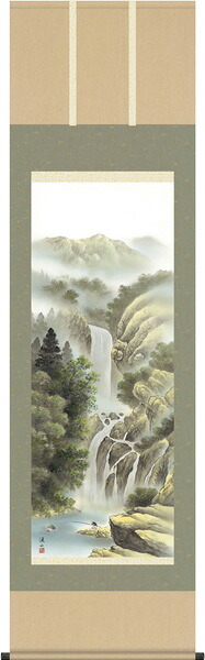 掛け軸 / 夏 四季賞翫 瀑布清冽 伊藤 渓山