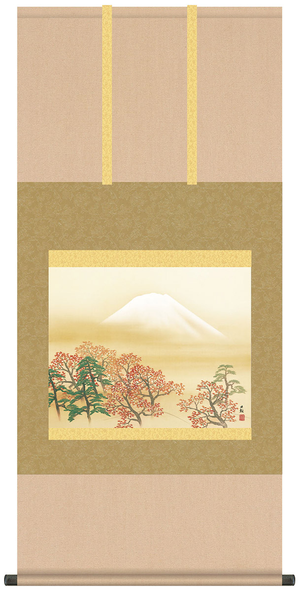 掛け軸 / 桐箱 風鎮 防虫香セット付 横山大観150周年特別企画 日本心神 尺五サイズ 複製画