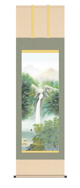 掛け軸 / 清風情景 小林秀峰 趣粋会 尺五立幅54.5×高さ約190cm 四季山水揃