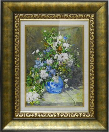 絵画／名画／額装作品 / 春の花 オーギュスト ルノワール Ｆ６サイズ 複製 絵画