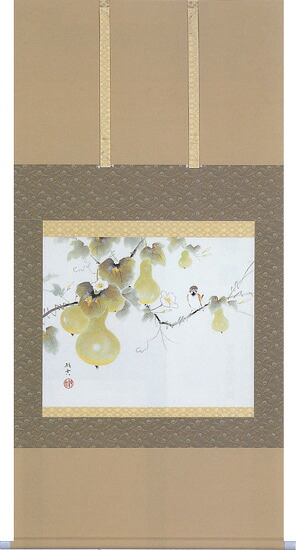掛け軸 / 六瓢息災 佐藤 純吉 夏用掛軸 吉祥画 瓢箪 ひょうたん