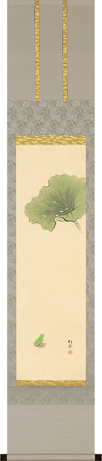 掛け軸 / 雫 武藤紅雲 九寸立 39×185cm 桐箱収納 季節掛け ギフト 贈答品