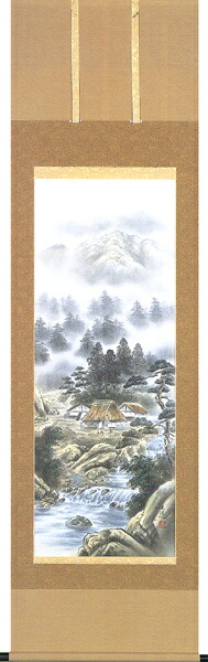 掛け軸 / 四神相応山水図 棚橋 玄道