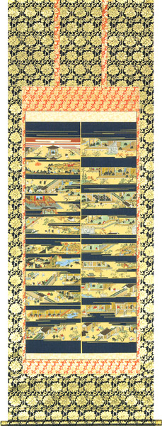 掛け軸 / 仏事 親鸞聖人御絵伝 なかの 床の間 おしゃれ 壁掛け 絵 72cm×197cm