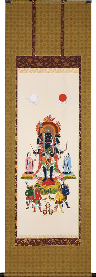 掛け軸 / 庚申 無落款 尺五立 57×185cm 高級桐箱入