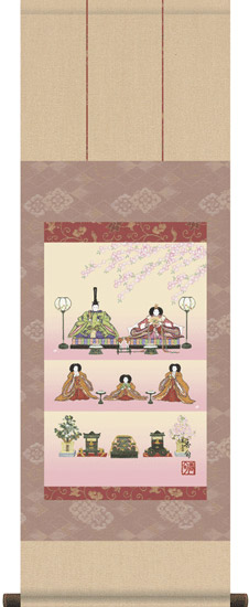 掛け軸 / 販売 尺幅 段飾り雛 伊藤 香旬