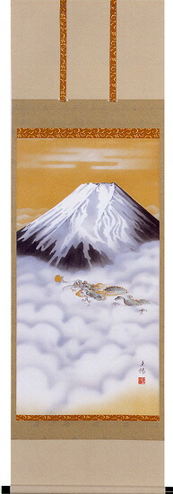 掛け軸 / 富士越龍 河村 東陽