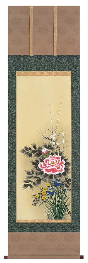 掛け軸 / 販売 年中 花鳥 四季草花 山下 友月