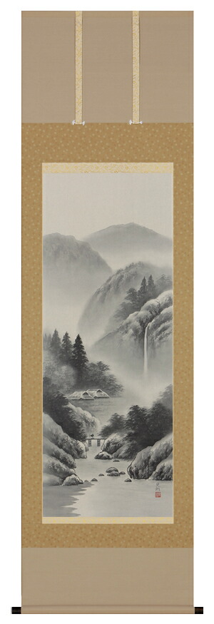 掛け軸 / 水墨山水 井原 史朗